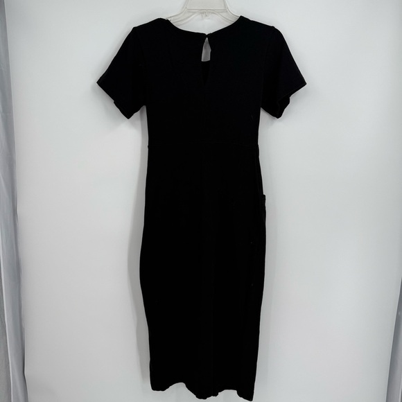Anthropologie Daily Practice Delevan Midi Dress Black Size XS Short Sleeves - Picture 9 of 12